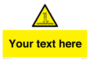 Custom warning artificial waterfall