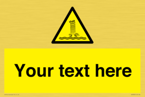 Custom warning artificial waterfall