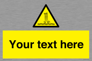 Custom warning artificial waterfall