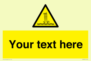 Custom warning artificial waterfall