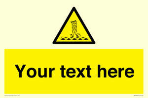 Custom warning artificial waterfall