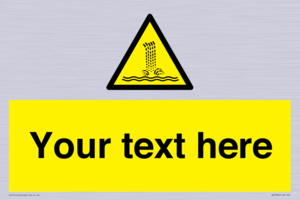 Custom warning artificial waterfall