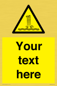 Custom warning artificial waterfall