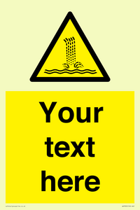 Custom warning artificial waterfall