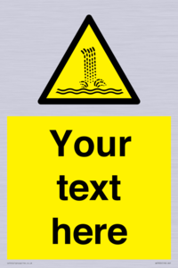 Custom warning artificial waterfall