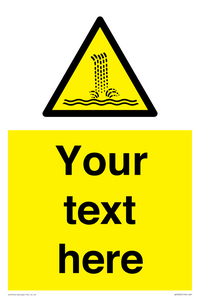 Custom warning artificial waterfall