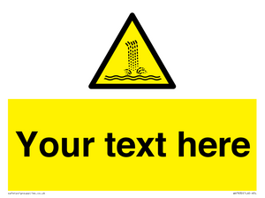 Custom warning artificial waterfall