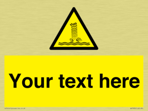 Custom warning artificial waterfall