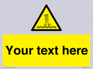 Custom warning artificial waterfall