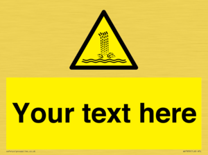 Custom warning artificial waterfall