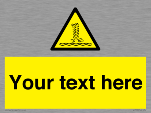 Custom warning artificial waterfall