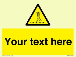 Custom warning artificial waterfall