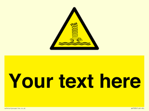 Custom warning artificial waterfall