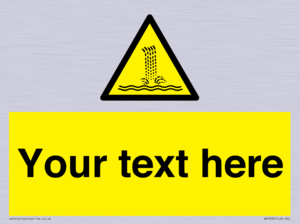 Custom warning artificial waterfall