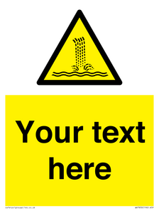 Custom warning artificial waterfall