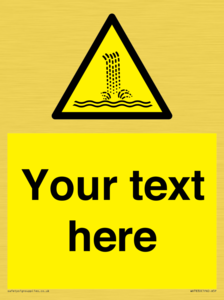 Custom warning artificial waterfall