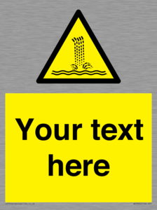 Custom warning artificial waterfall