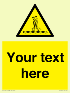 Custom warning artificial waterfall