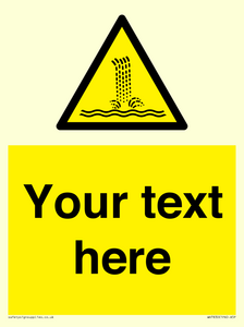 Custom warning artificial waterfall