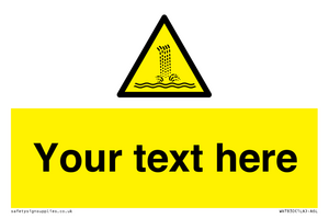 Custom warning artificial waterfall