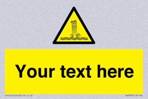 Custom warning artificial waterfall