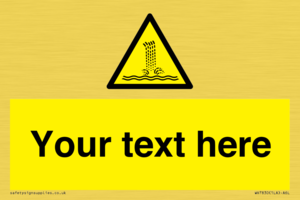 Custom warning artificial waterfall