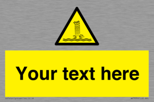 Custom warning artificial waterfall