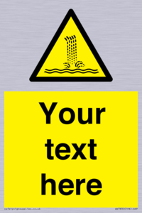 Custom warning artificial waterfall