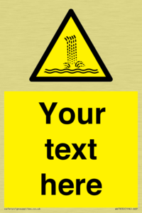 Custom warning artificial waterfall