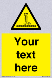 Custom warning artificial waterfall