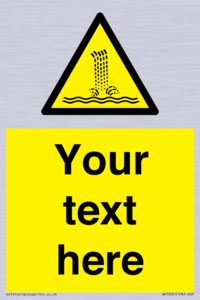 Custom warning artificial waterfall