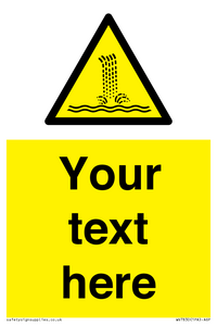 Custom warning artificial waterfall