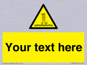 Custom warning artificial waterfall