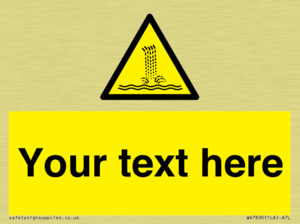 Custom warning artificial waterfall