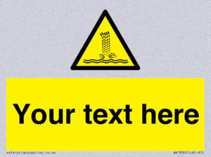 Custom warning artificial waterfall