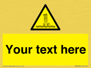 Custom warning artificial waterfall