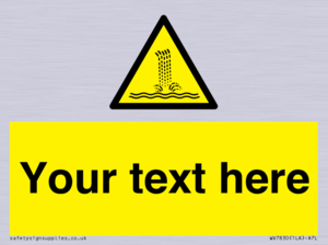 Custom warning artificial waterfall