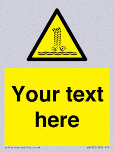 Custom warning artificial waterfall