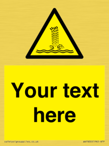 Custom warning artificial waterfall