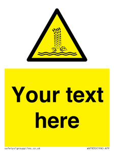 Custom warning artificial waterfall