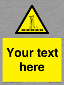 Custom warning artificial waterfall