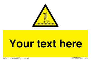 Custom warning artificial waterfall