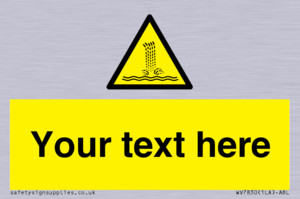 Custom warning artificial waterfall