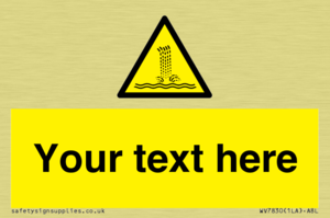 Custom warning artificial waterfall