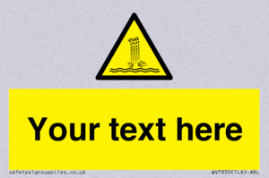 Custom warning artificial waterfall