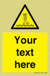 Custom warning artificial waterfall