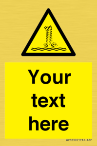 Custom warning artificial waterfall