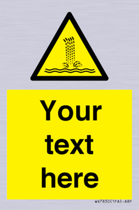 Custom warning artificial waterfall