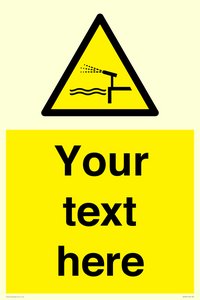 Custom warning water cannon