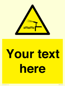 Custom warning water cannon